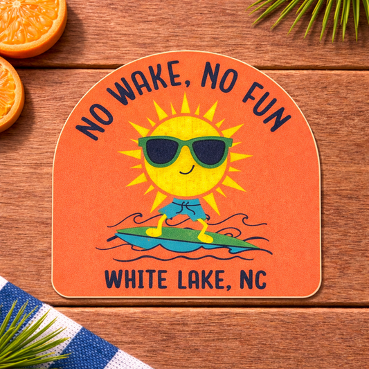 White Lake Sticker - Soak Up Sun