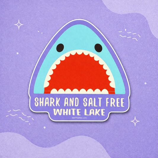 White Lake Sticker - Cuddly Shark