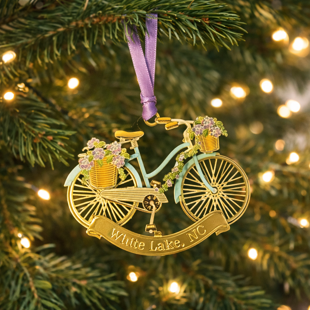 White Lake Ornament - Coastal Bike