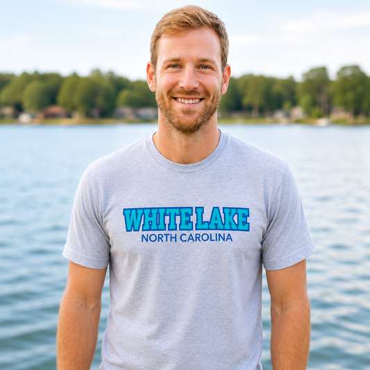 White Lake University Font Short Sleeve Tee