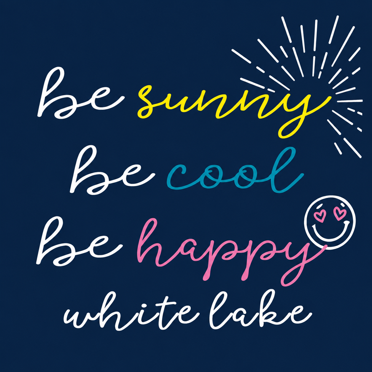 White Lake Sticker -Transmission Navy