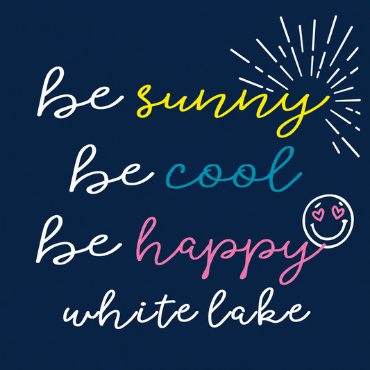 White Lake Sticker -Transmission Navy