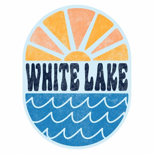 White Lake Sticker - Janice Sun Waves