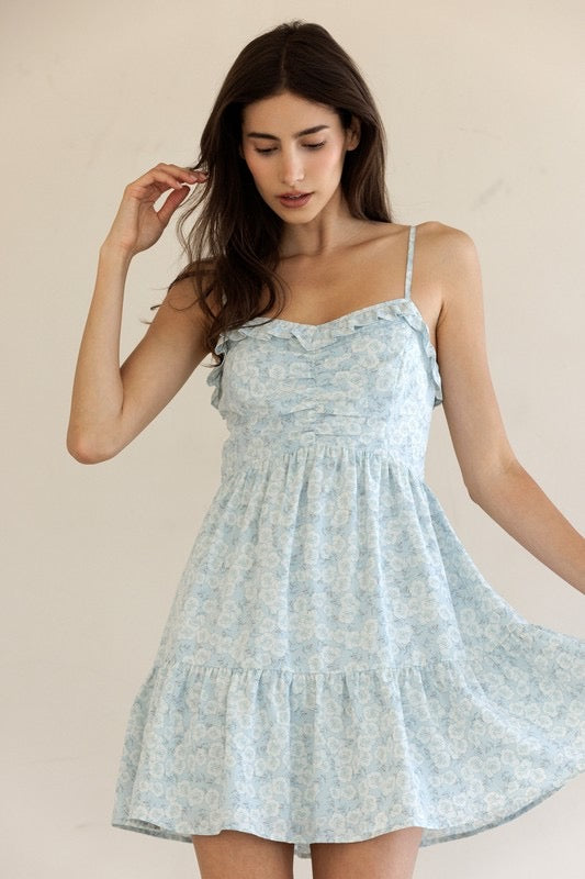 Sweetheart Neckline Ruffled Dress