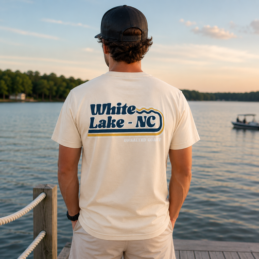 White Lake Tee - Lake Wave Parchment