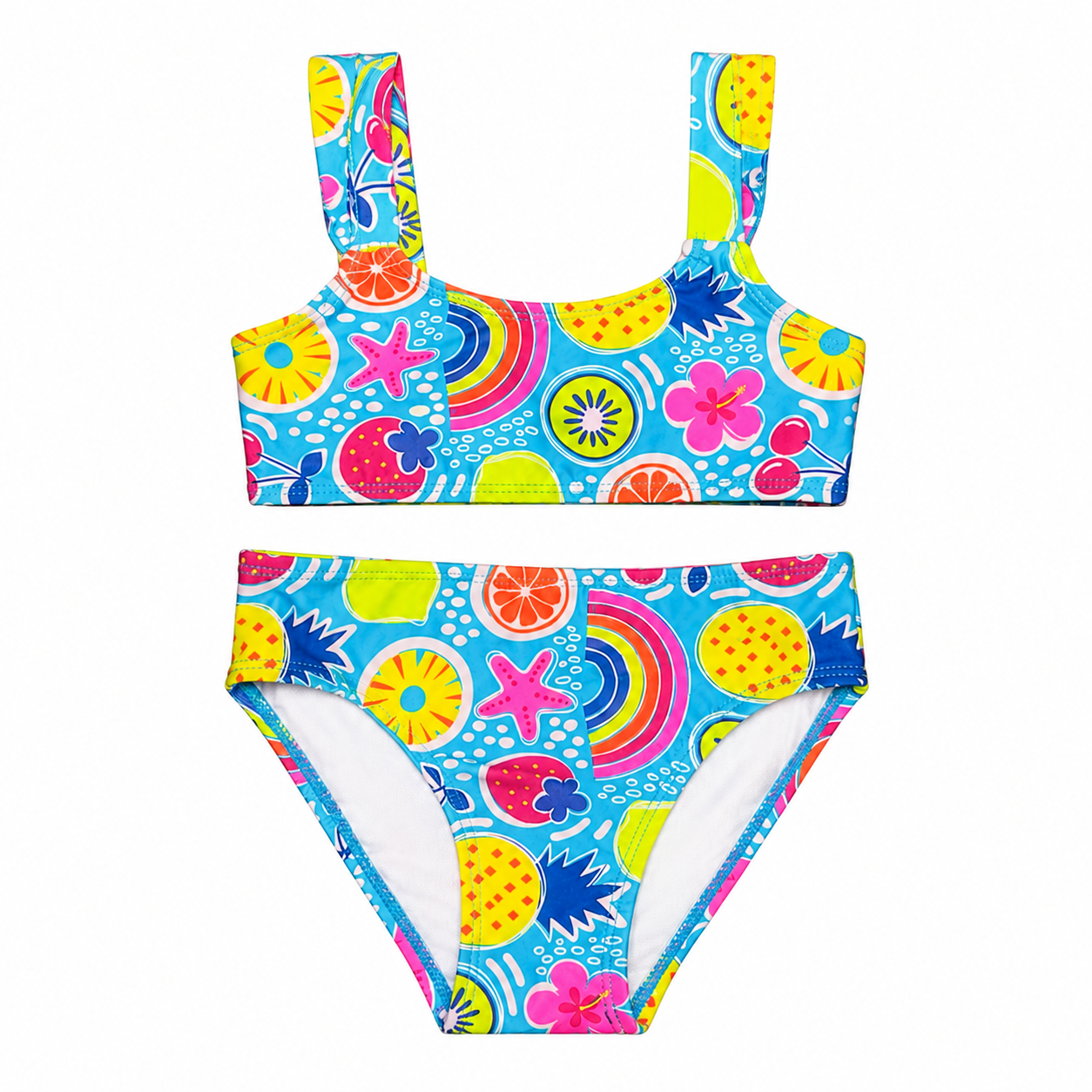 Girls Two Piece Swimsuit - Fruits