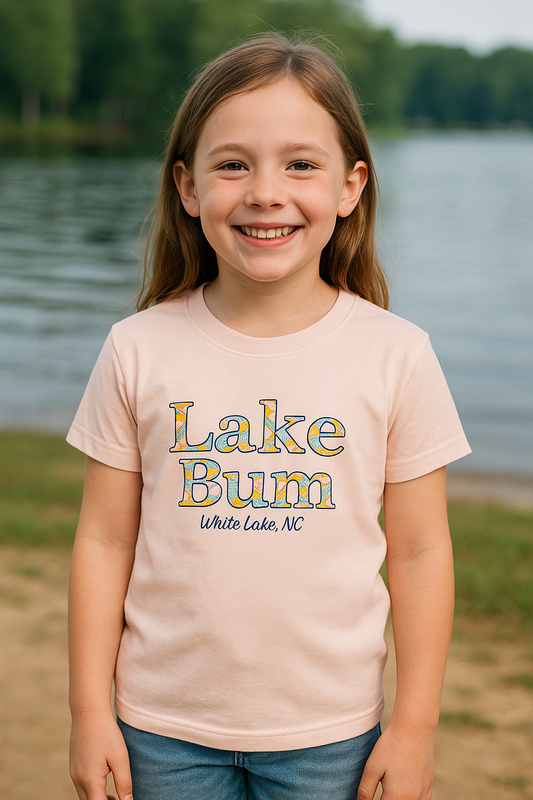 White Lake Tee Youth - Lake Bum Peach