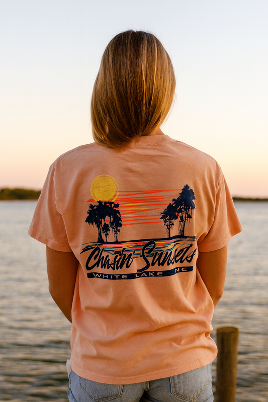 White Lake Tee - Chasin’ Sunsets Peachy