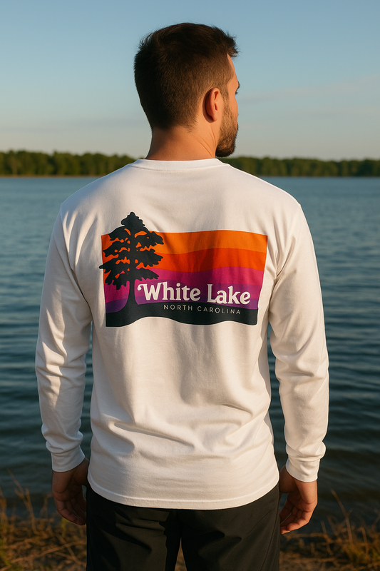 White Lake Sunset Long Sleeve Tee
