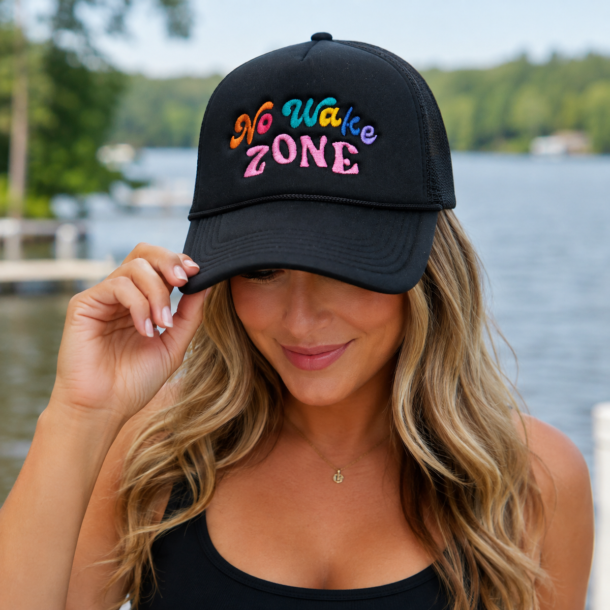 “No Wake Zone” Foam Trucker Hat