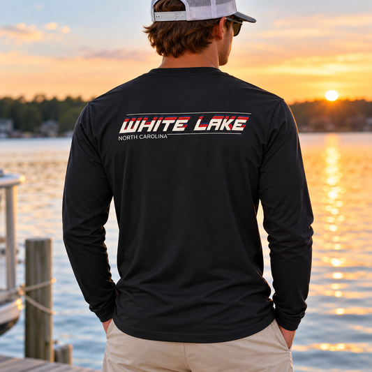 White Lake Stripe Long Sleeve Tee