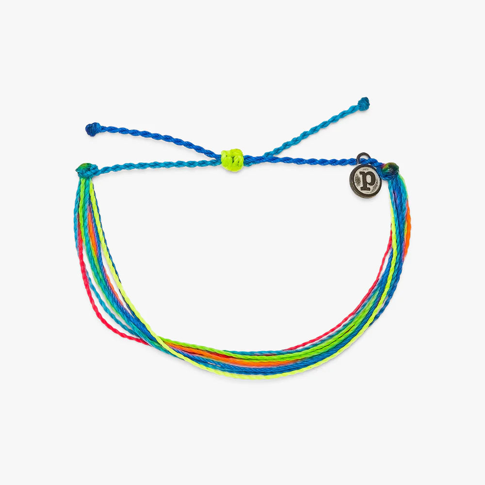Pura Vida Solid Original Bracelet - Neon Shoreline