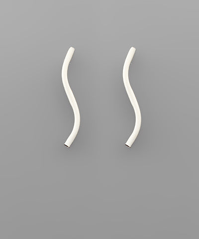 GS Wavy Tube Earrings