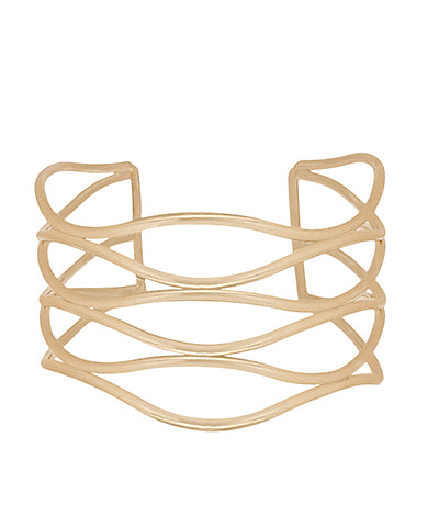 GS Wave Pattern Cuff Bracelet