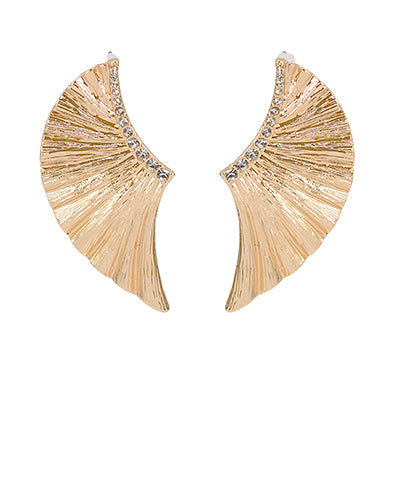 GS Textured Wing Earrings