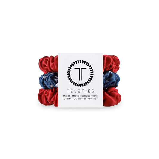 Teleties Small Silk Scrunchies - Independence Bae