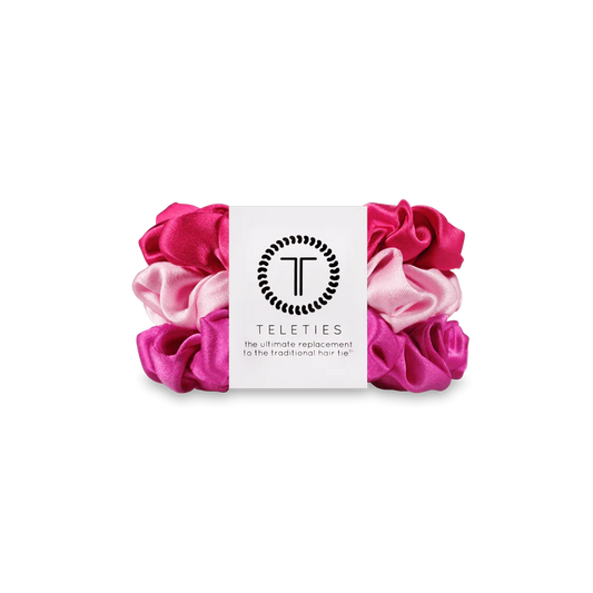 Teleties Small Silk Scrunchies - Rose All Day