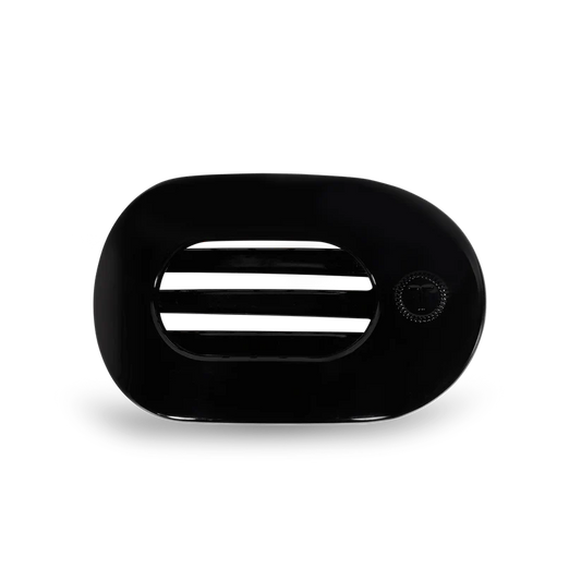 Teleties Small Flat Round Hair Clip - Jet Black
