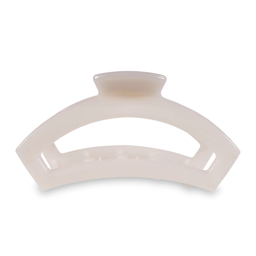 Teleties Large Open Claw Hair Clip - Coconut White