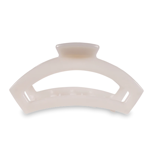 Teleties Large Open Claw Hair Clip - Coconut White