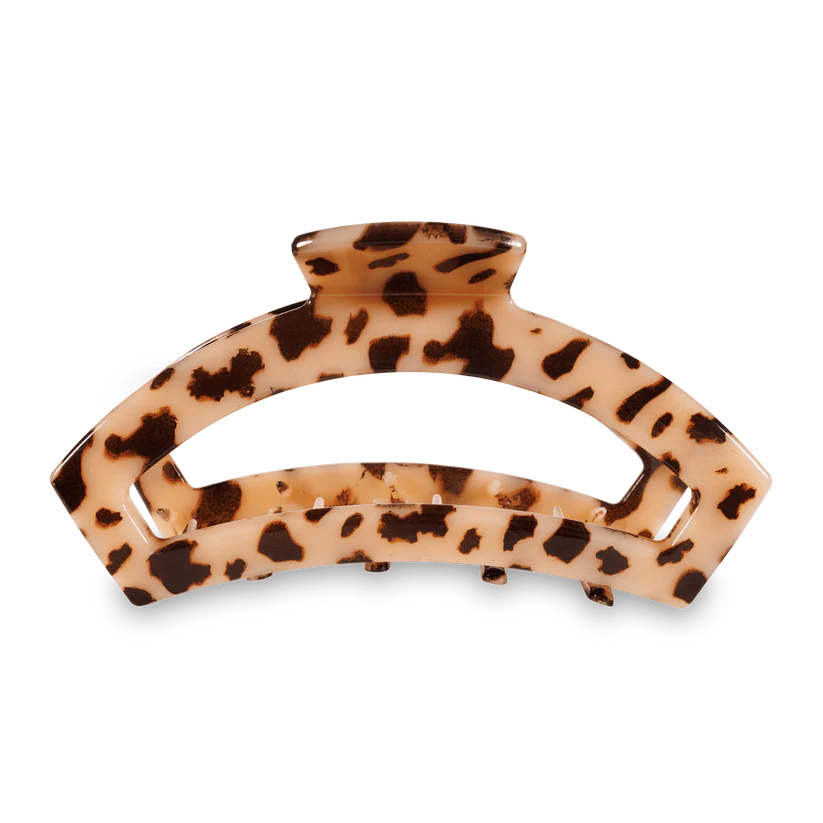 Teleties Large Open Claw Hair Clip - Blonde Tortoise