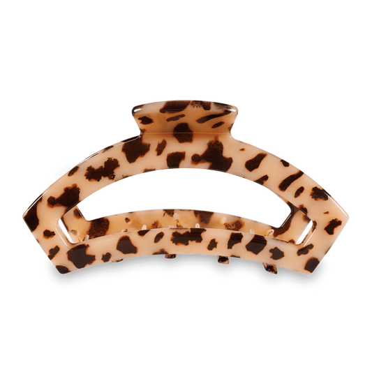 Teleties Large Open Claw Hair Clip - Blonde Tortoise