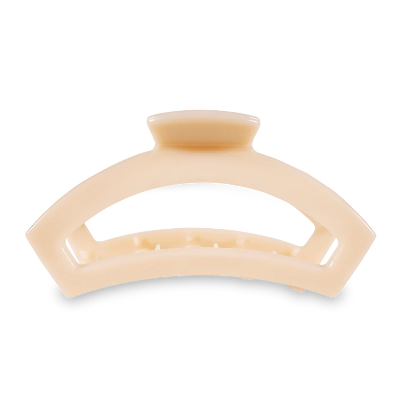 Teleties Large Open Claw Hair Clip - Almond Beige