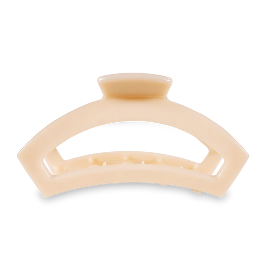 Teleties Large Open Claw Hair Clip - Almond Beige