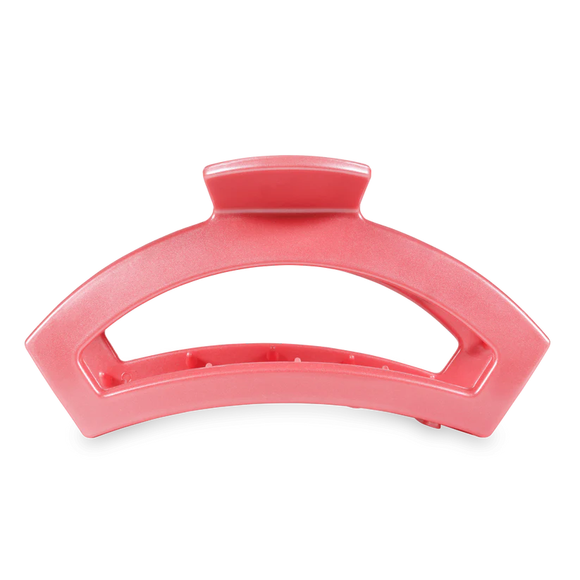 Teleties Large Open Claw Hair Clip - Calming Coral