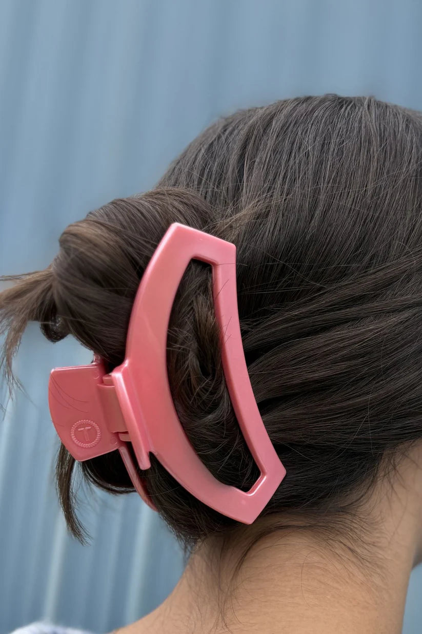 Teleties Large Open Claw Hair Clip - Calming Coral