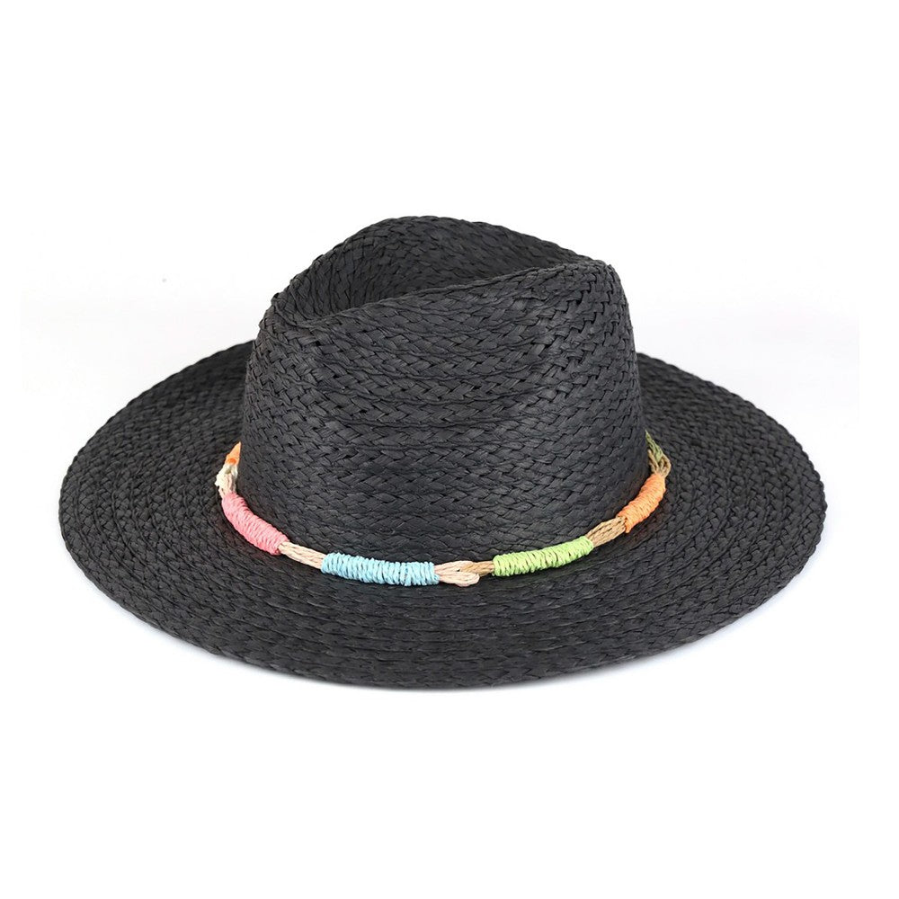 Multi-color Straw Band Sunhat