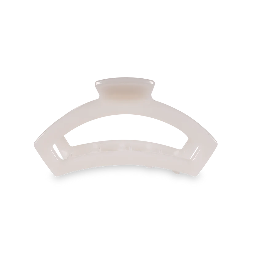 Teleties Medium Open Claw Hair Clip - Coconut White