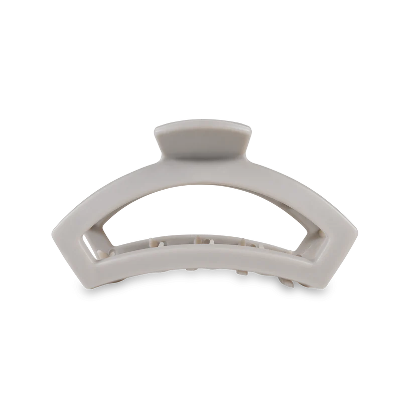 Teleties Medium Open Claw Hair Clip - Silver Flames