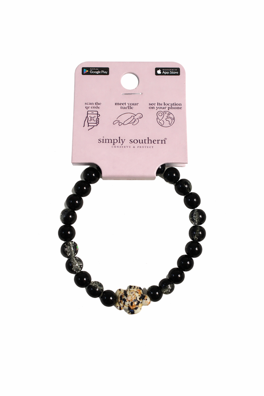 Simply Southern Turtle Tracker Bracelet- Black & Speckled