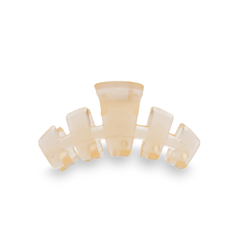 Teleties Tiny Classic Claw Hair Clip - Almond Beige