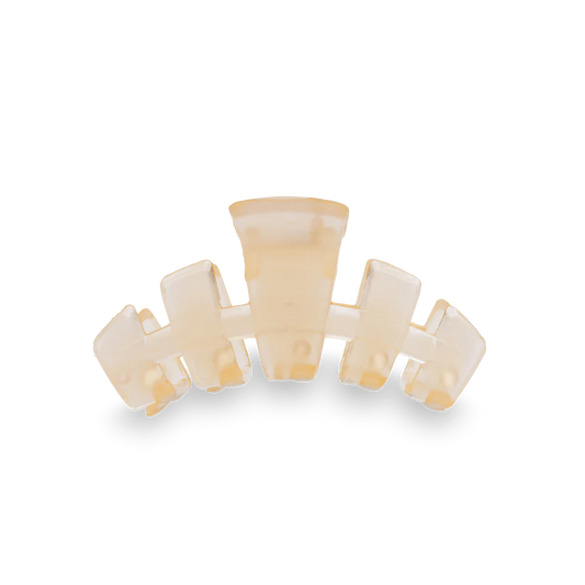 Teleties Tiny Classic Claw Hair Clip - Almond Beige