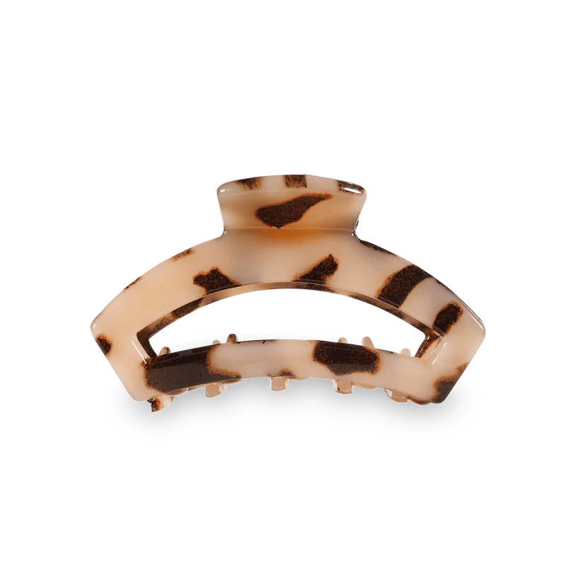 Teleties Tiny Open Claw Hair Clip - Blonde Tortoise