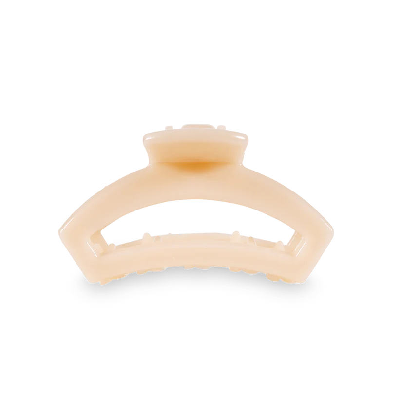 Teleties Tiny Open Claw Hair Clip - Almond Beige