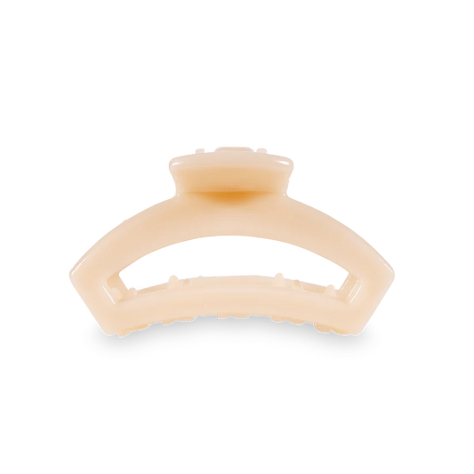 Teleties Tiny Open Claw Hair Clip - Almond Beige