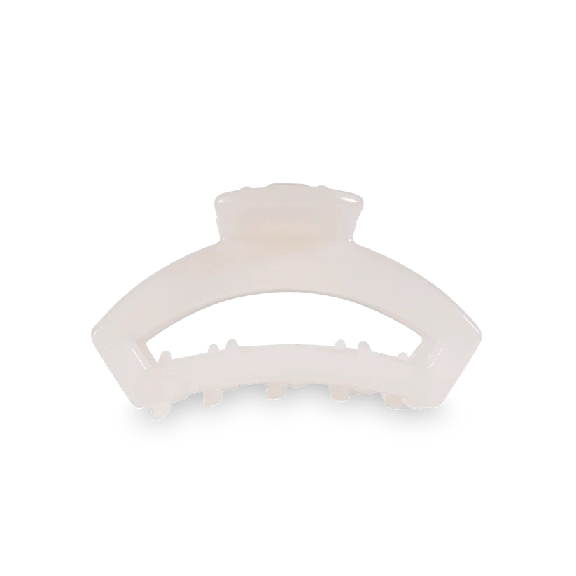 Teleties Tiny Open Claw Hair Clip - Coconut White
