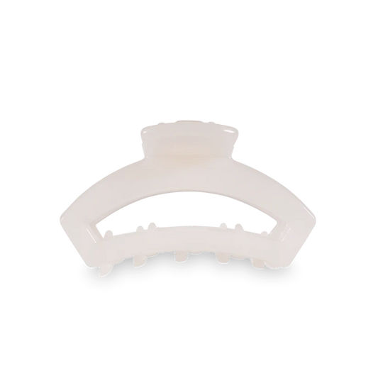 Teleties Tiny Open Claw Hair Clip - Coconut White