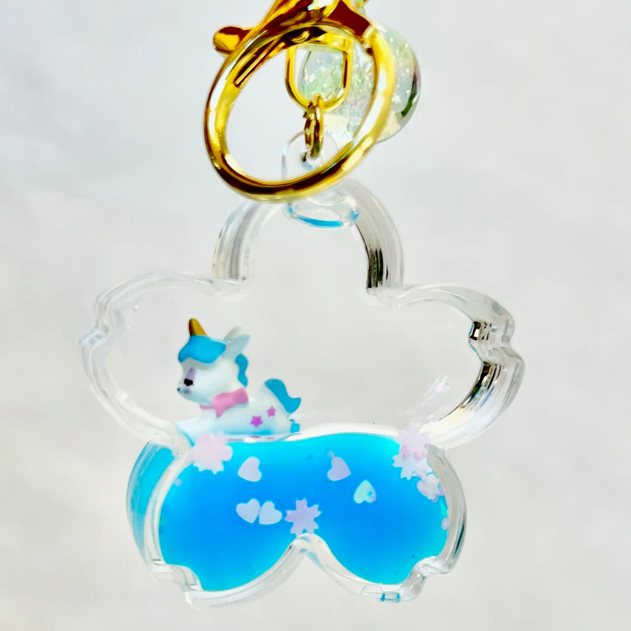 Unicorn Flower Floaty Keychain