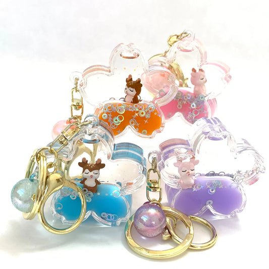 Animal Flower Floaty Keychain