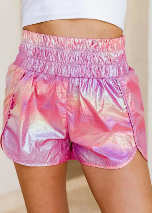 Shiny High Waist Shorts