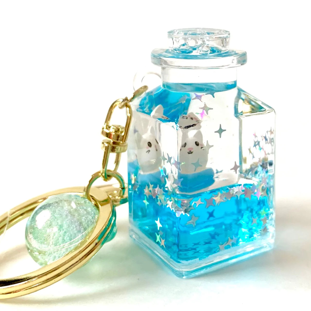 Kitty Jar Floaty Keychain