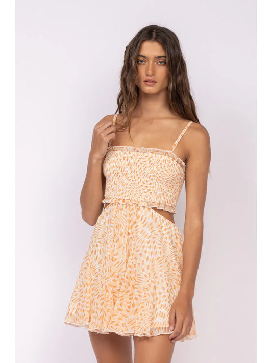 Orange Boho Mini Dress