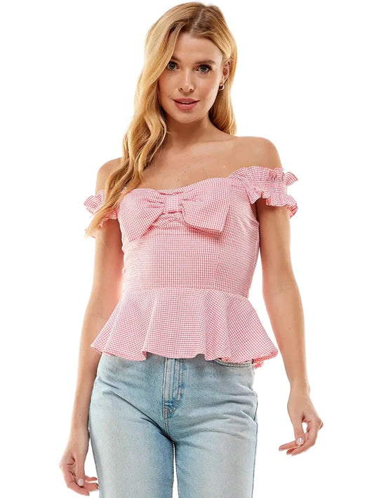Off the Shoulder Bow Top