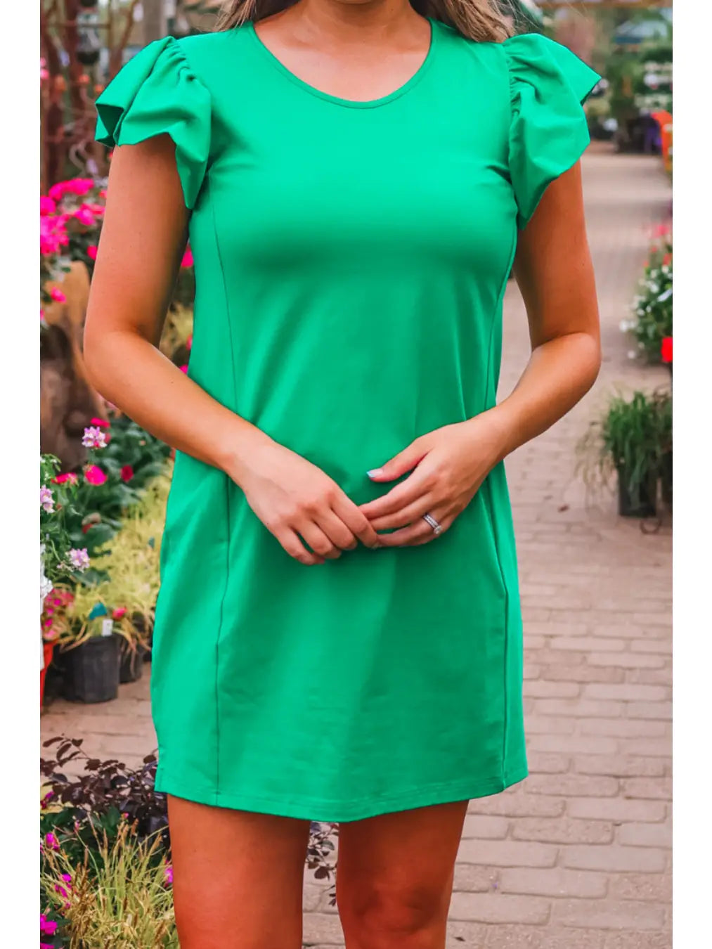 Caitlin Flutter Sleeve Dress