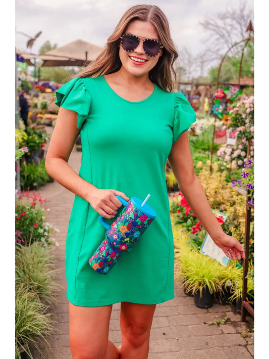 Caitlin Flutter Sleeve Dress