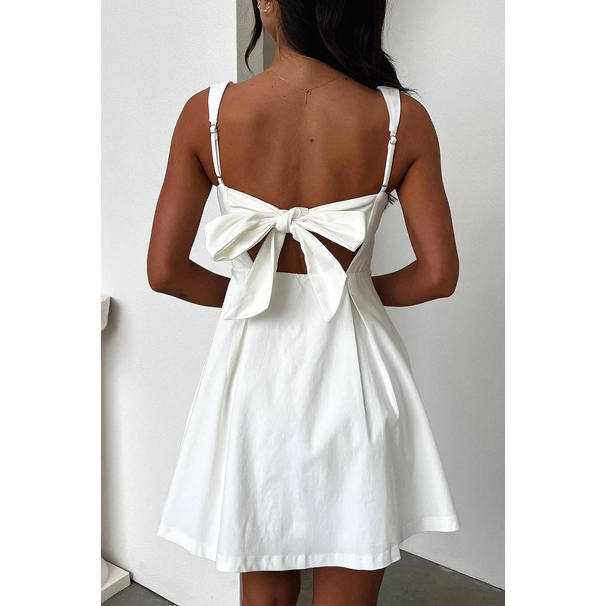 Solid Sleeveless A-Line Dress
